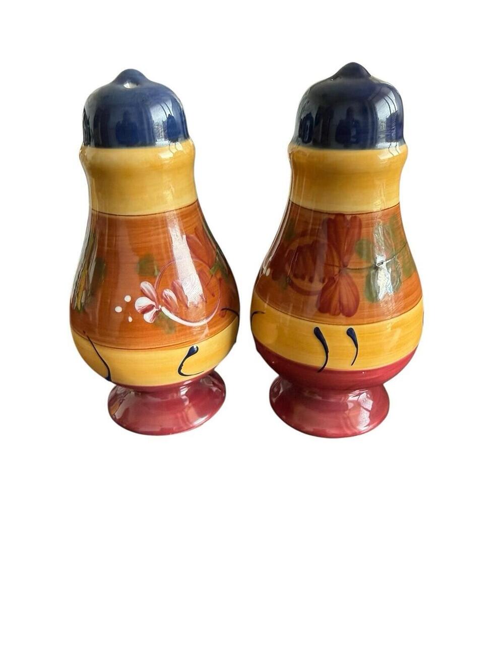 NANETTE VACHER Ambiance Collection ROMANCE Floral Salt and Pepper Shaker Set